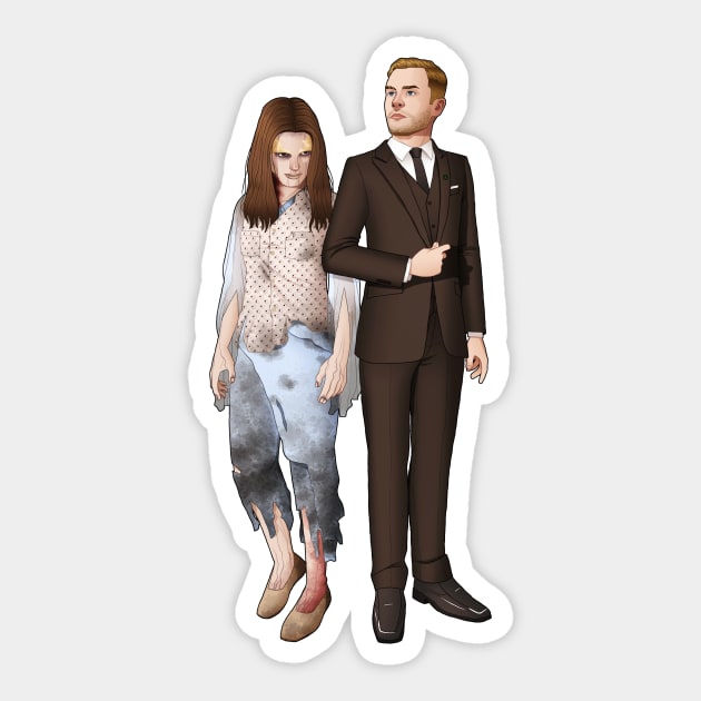 Fitzsimmons Through The Years - Shadow Selves Sticker by eclecticmuse